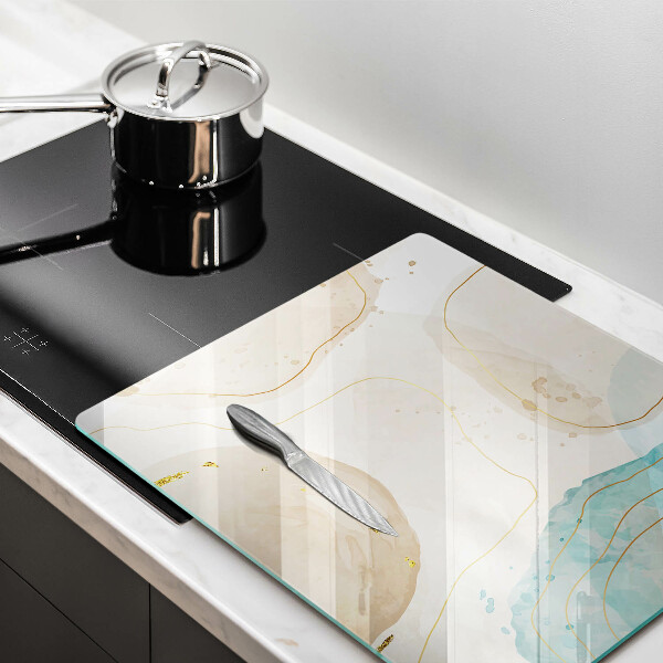 Tűzhelyvédő üveglap Világos bohó formák