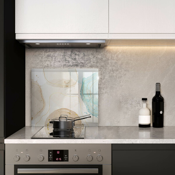 Tűzhelyvédő üveglap Világos bohó formák