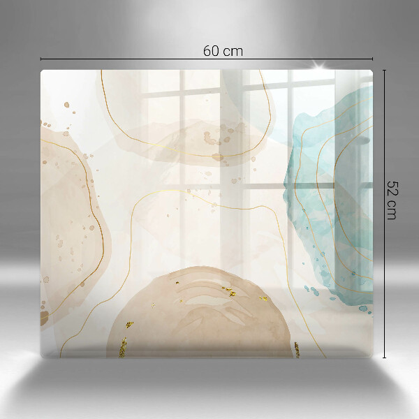 Tűzhelyvédő üveglap Világos bohó formák