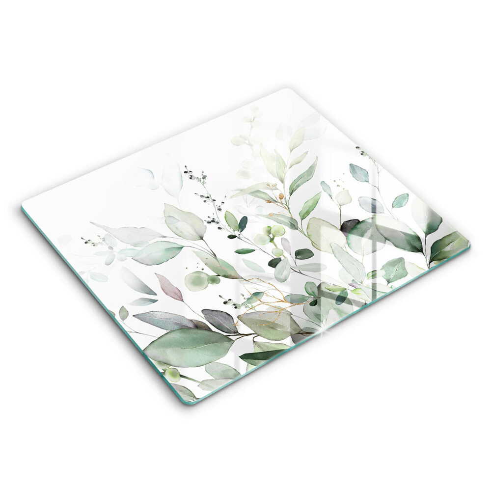 Tűzhelyvédő üveglap Akvarell növények