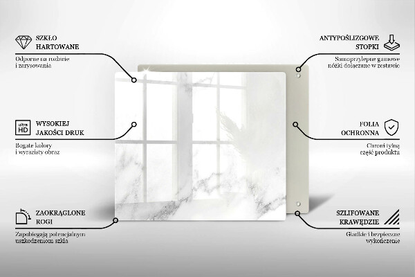 Tűzhelyvédő üveglap Modern márvány