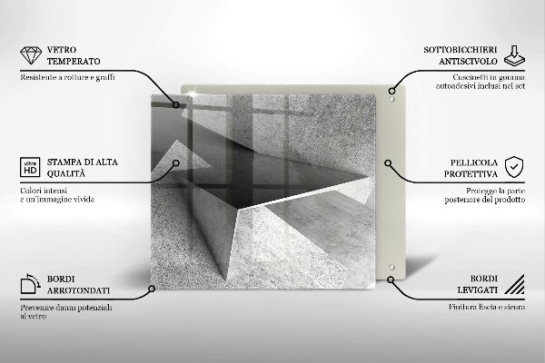 Tűzhelyvédő üveglap Konkrét absztrakció