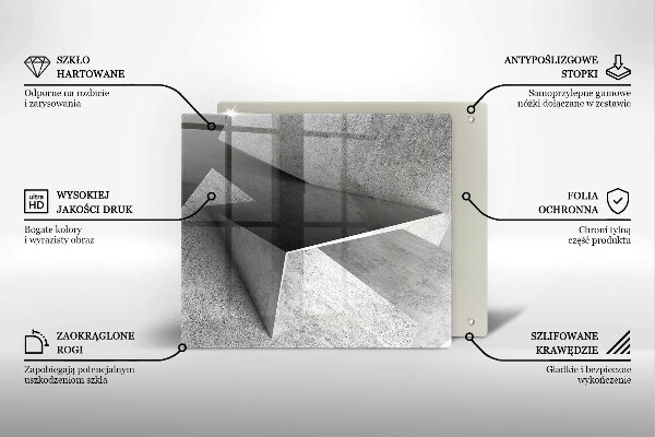 Tűzhelyvédő üveglap Konkrét absztrakció