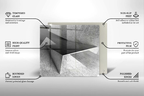 Tűzhelyvédő üveglap Konkrét absztrakció