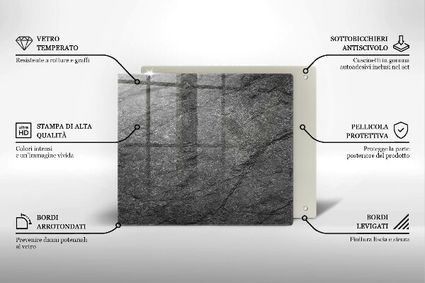 Tűzhelyvédő üveglap Kő textúra