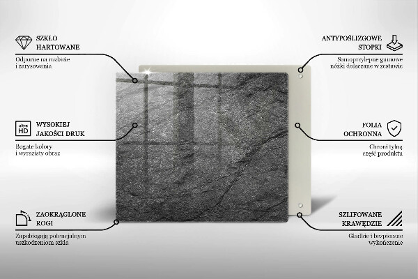 Tűzhelyvédő üveglap Kő textúra