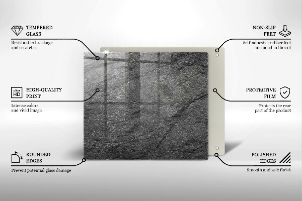 Tűzhelyvédő üveglap Kő textúra