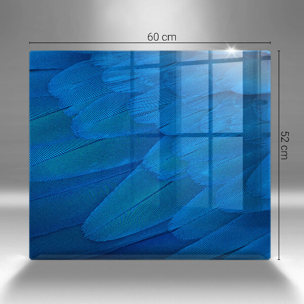 Tűzhelyvédő üveglap Madártollak