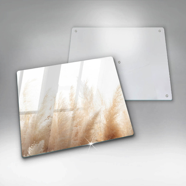 Tűzhelyvédő üveglap Pampa fű