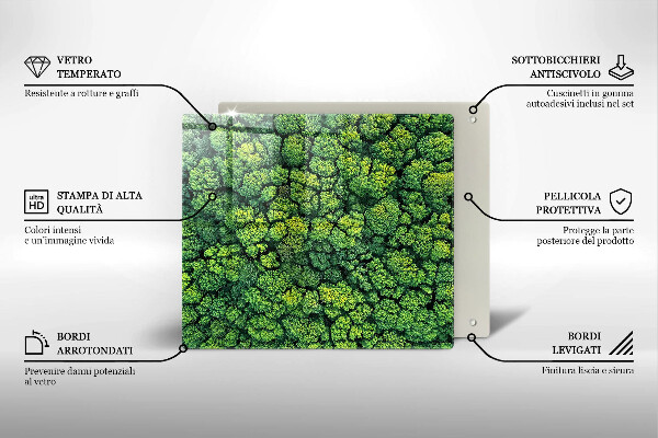 Tűzhelyvédő üveglap Természet moha növény