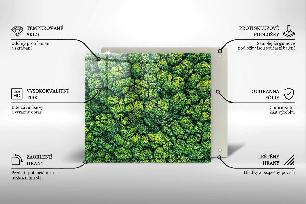 Tűzhelyvédő üveglap Természet moha növény