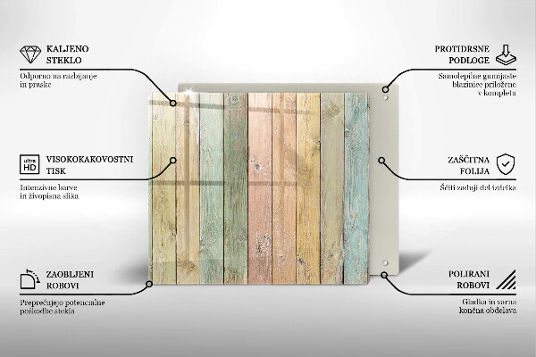 Tűzhelyvédő üveglap Színes vintage táblák