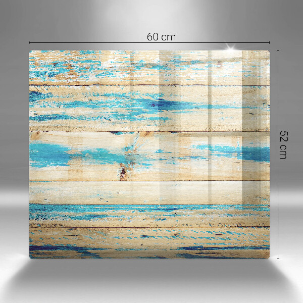 Tűzhelyvédő üveglap Retro fa táblák