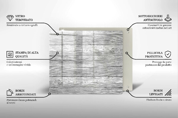 Tűzhelyvédő üveglap Régi fa táblák