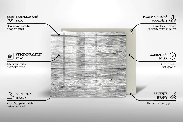 Tűzhelyvédő üveglap Régi fa táblák