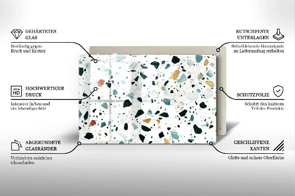 Tűzhelyvédő üveglap Könnyű kőedény