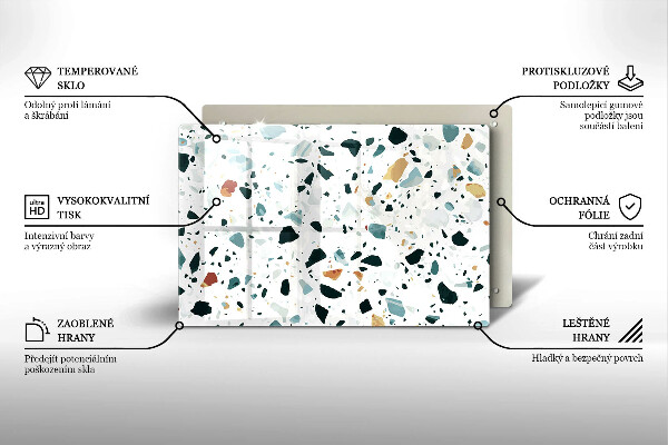 Tűzhelyvédő üveglap Könnyű kőedény