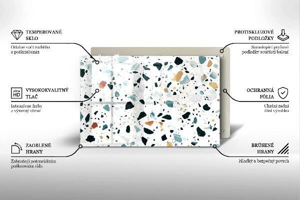 Tűzhelyvédő üveglap Könnyű kőedény