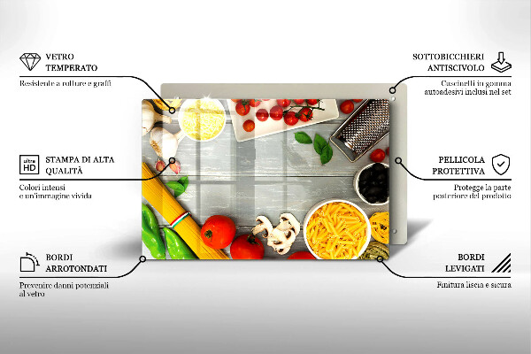 Tűzhelyvédő üveglap Konyhai étel