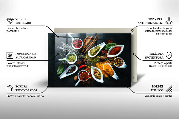 Főzőlap védő üveglap Konyhai fűszerek