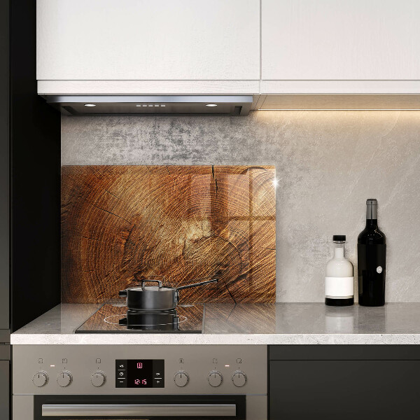 Tűzhelyvédő üveglap A fa fa erezete