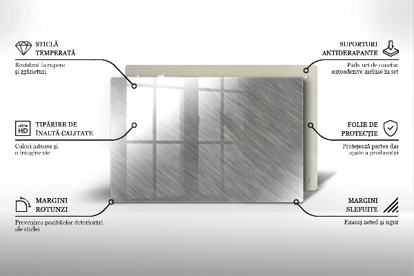 Főzőlap védő üveglap Fém textúra háttér