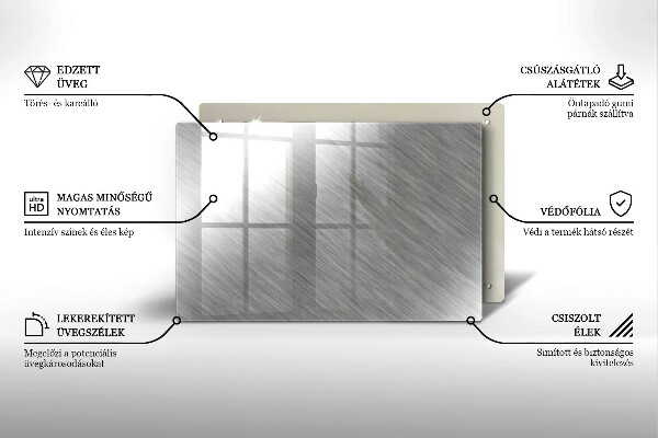Főzőlap védő üveglap Fém textúra háttér