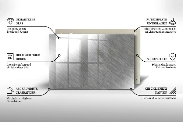 Főzőlap védő üveglap Fém textúra háttér