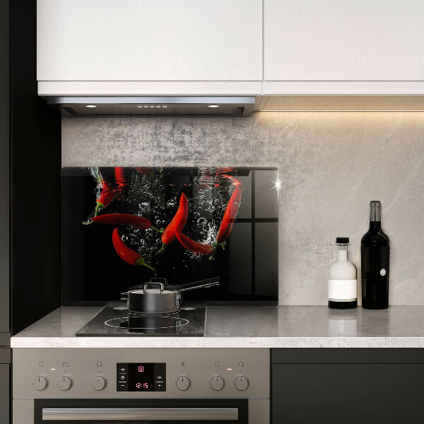 Főzőlap védő üveglap Chili paprika vízben