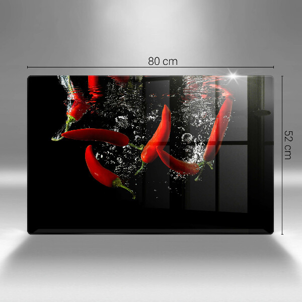 Főzőlap védő üveglap Chili paprika vízben