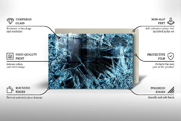 Főzőlap védő üveglap Éles jég szerkezete