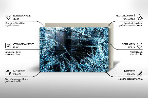Főzőlap védő üveglap Éles jég szerkezete