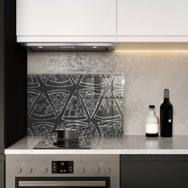 Főzőlap védő üveglap Pizza illusztráció