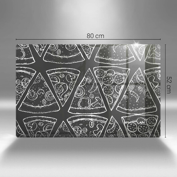 Főzőlap védő üveglap Pizza illusztráció