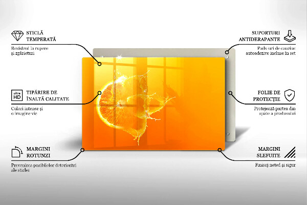 Főzőlap védő üveglap Lédús narancssárga gyümölcs