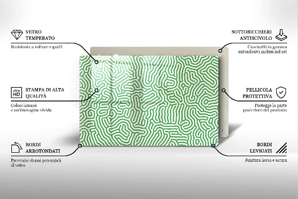 Tűzhelyvédő üveglap Absztrakt vonalak