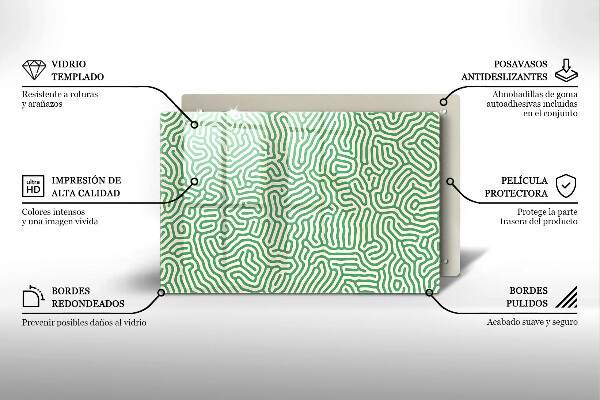 Tűzhelyvédő üveglap Absztrakt vonalak