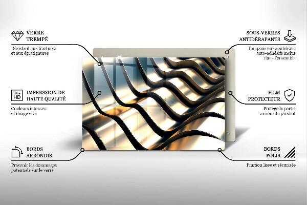 Főzőlap védő üveglap 3D fém formák