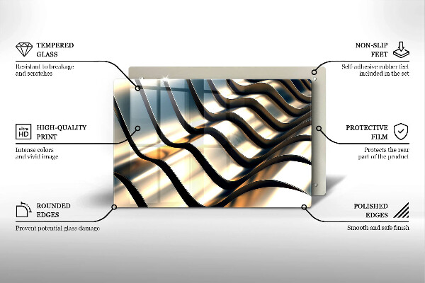 Főzőlap védő üveglap 3D fém formák