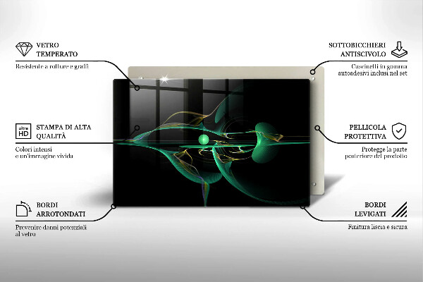 Tűzhelyvédő üveglap Modern absztrakció