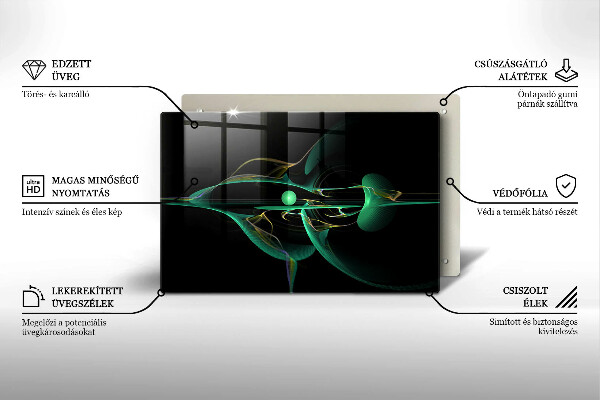 Tűzhelyvédő üveglap Modern absztrakció