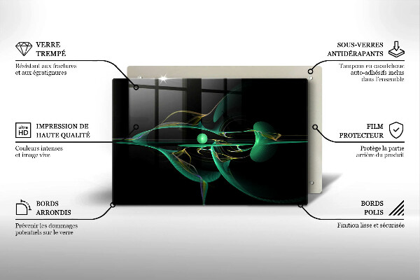 Tűzhelyvédő üveglap Modern absztrakció