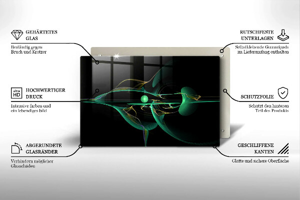 Tűzhelyvédő üveglap Modern absztrakció