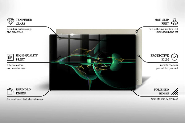 Tűzhelyvédő üveglap Modern absztrakció