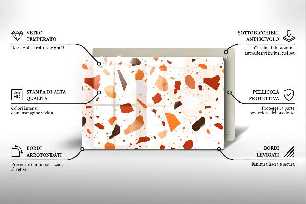 Tűzhelyvédő üveglap Dekoratív kőedény