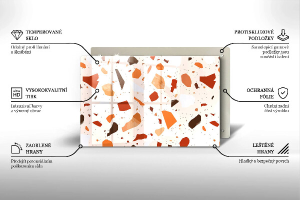 Tűzhelyvédő üveglap Dekoratív kőedény