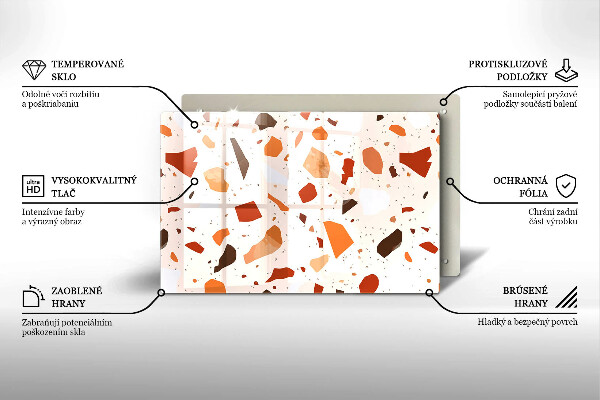 Tűzhelyvédő üveglap Dekoratív kőedény