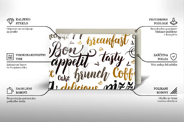 Főzőlap védő üveglap Bon appetit