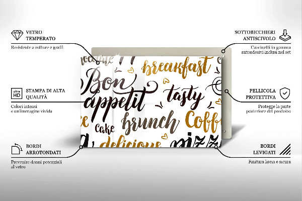 Főzőlap védő üveglap Bon appetit