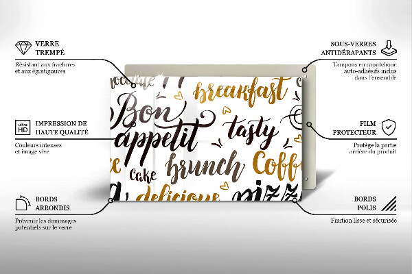 Főzőlap védő üveglap Bon appetit